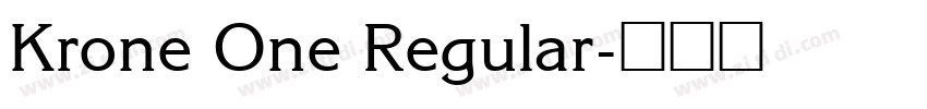 Krone One Regular字体转换